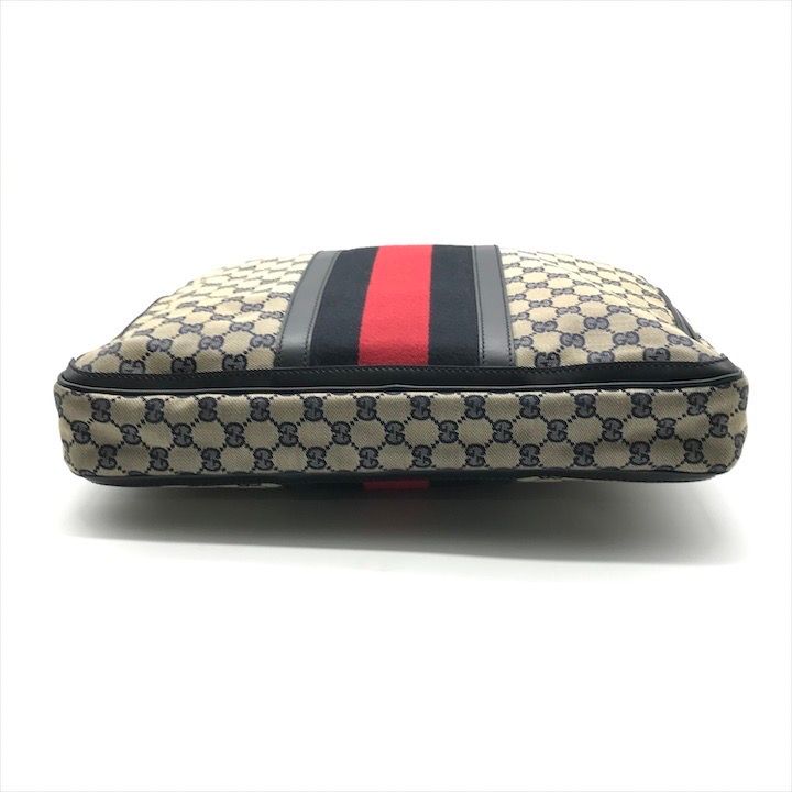 Gucci GG Canvas Business Bag 2-Way Bag Sherry Line Navy Bag