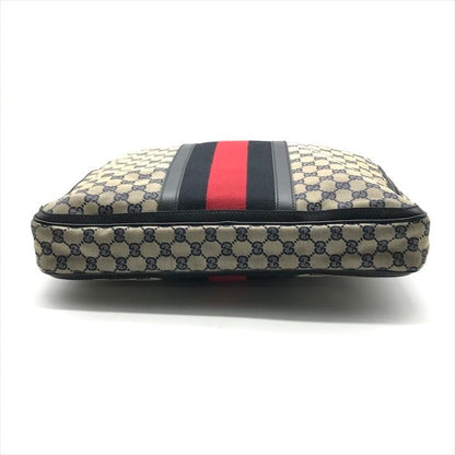 Gucci GG Canvas Business Bag 2-Way Bag Sherry Line Navy Bag