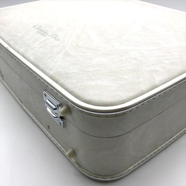 Dior Trunk Attache Case Travel Bag Vintage White