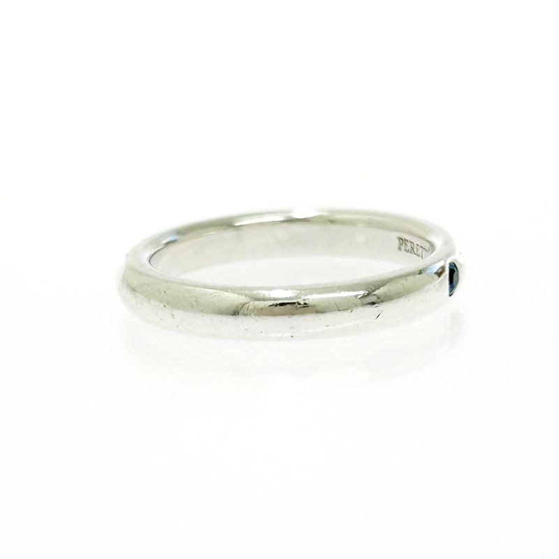 Tiffany & Co Tiffany & Co Silver Stacking Band 1P Ring 2.3g Blue 925 Engraved