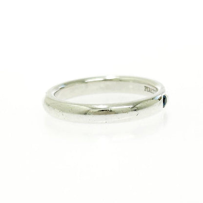 Tiffany & Co Tiffany & Co Silver Stacking Band 1P Ring 2.3g Blue 925 Engraved