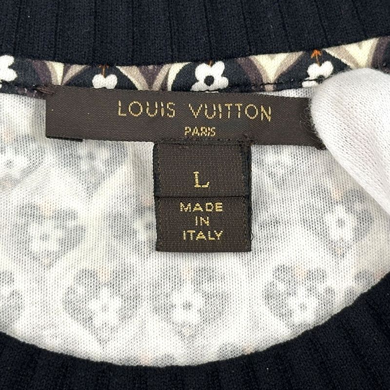 Louis Vuitton T-shirt Women's Brand Short Sleeve T-shirt Cotton Brown L Flower