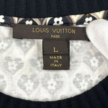 Louis Vuitton T-shirt Women's Brand Short Sleeve T-shirt Cotton Brown L Flower
