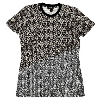 Louis Vuitton T-shirt Women's Brand Short Sleeve T-shirt Cotton Brown L Flower