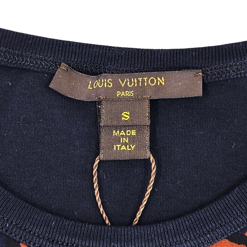 Louis Vuitton T-shirt Women's Brand Short Sleeve T-shirt Cotton Navy Multicolor