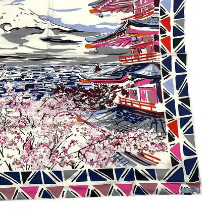 PRADA Scarf Silk Arakurayama Sengen Park Multicolor - Box Included