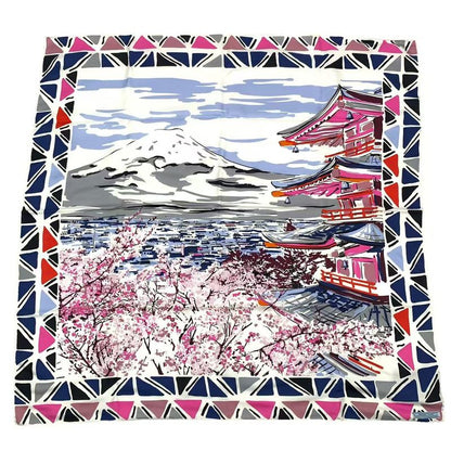 PRADA Scarf Silk Arakurayama Sengen Park Multicolor - Box Included
