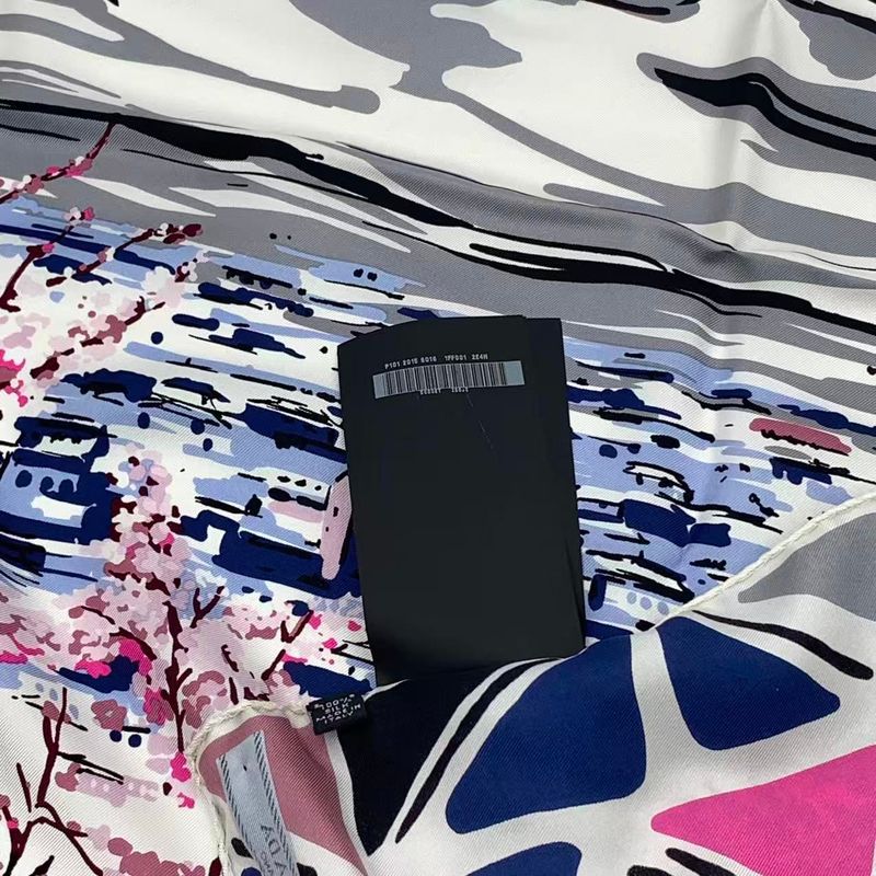 PRADA Scarf Silk Arakurayama Sengen Park Multicolor - Box Included