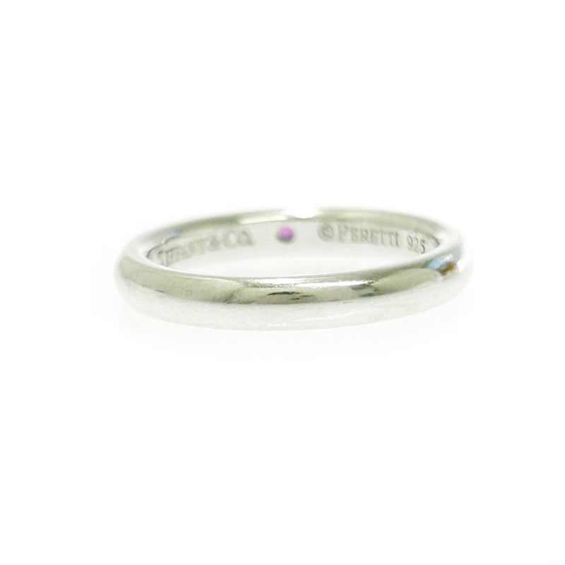 Tiffany & Co Tiffany & Co Silver Stacking Band 1P Ring 2.5g Pink 925 Engraved