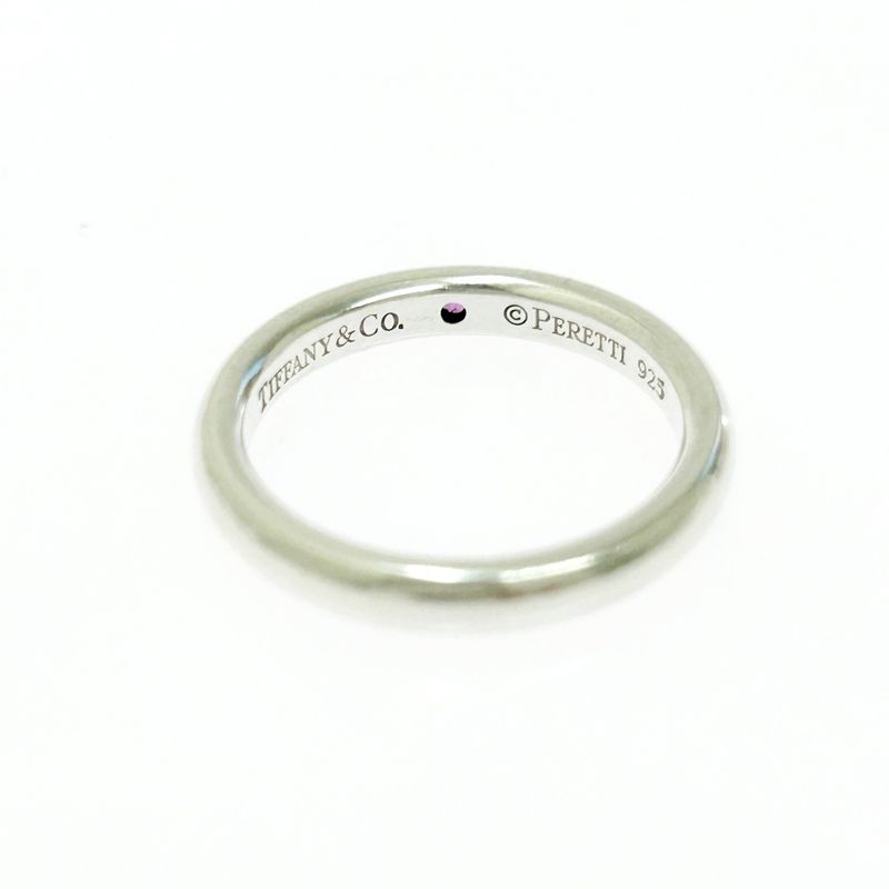 Tiffany & Co Tiffany & Co Silver Stacking Band 1P Ring 2.5g Pink 925 Engraved