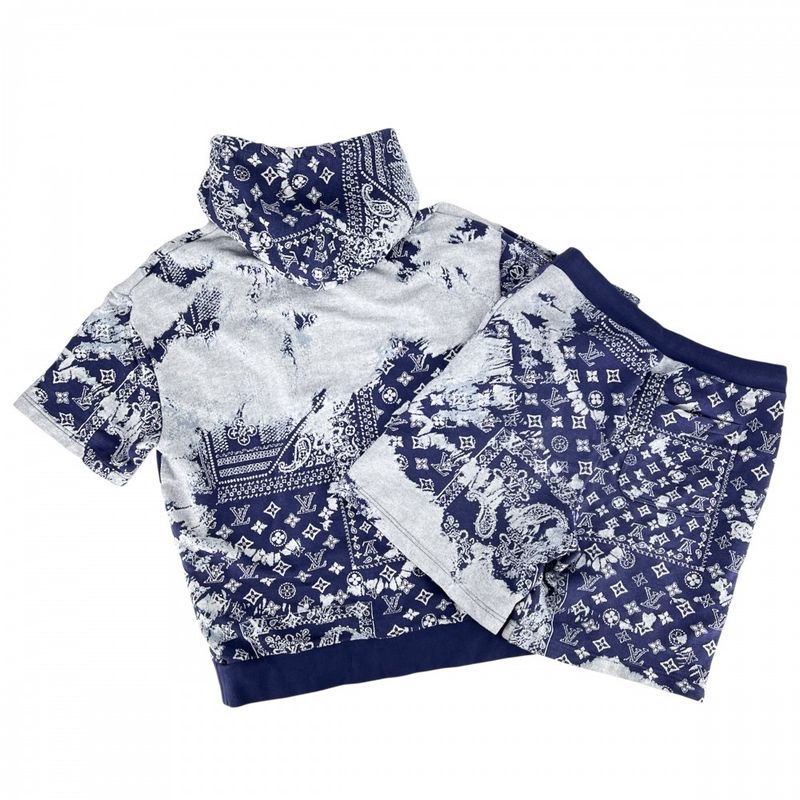 Louis Vuitton Setup Men's Monogram Bandana Sweat Parka Short Sleeve Bouffe Di