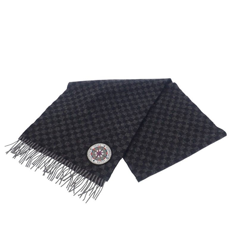 Louis Vuitton Echarpe Damier Graphite Map M75901 Muffler - Wool Alpaca Black