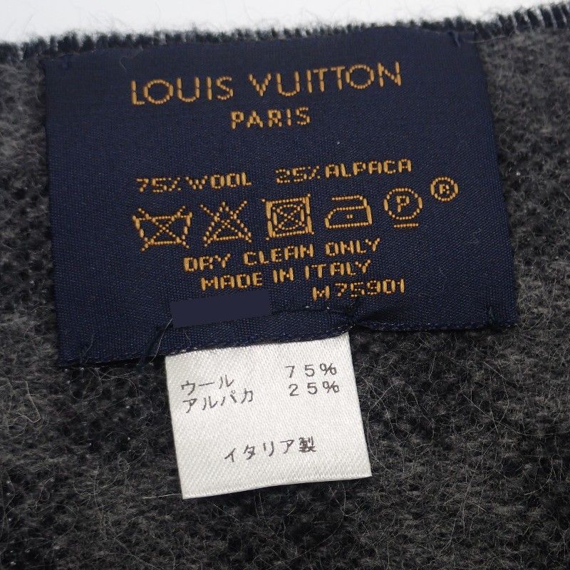 Louis Vuitton Echarpe Damier Graphite Map M75901 Muffler - Wool Alpaca Black