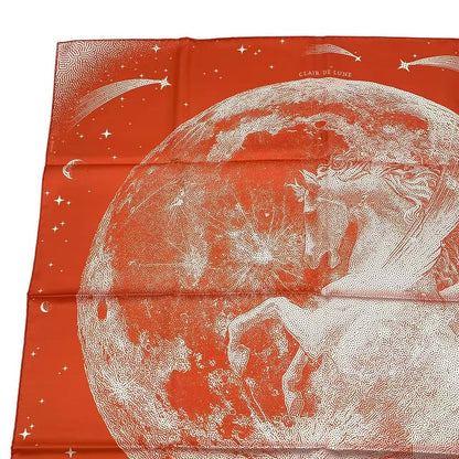 HERMES Scarf Carre 90 Silk Cles -clair De Lune Orange Box Included