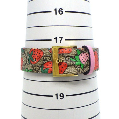 GUCCI Watch G Timeless 126.4 Beige GG Supreme Strawberry Pattern Fabric Dial GP