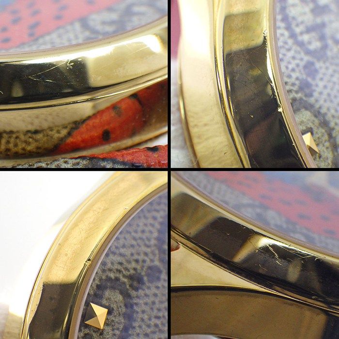 GUCCI Watch G Timeless 126.4 Beige GG Supreme Strawberry Pattern Fabric Dial GP