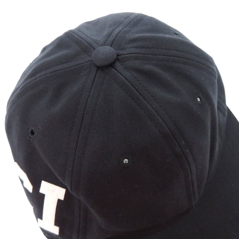 GUCCI Logo Baseball Cap 751400 Hat Cotton Black 0522 GUCCI