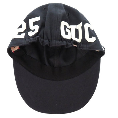 GUCCI Logo Baseball Cap 751400 Hat Cotton Black 0522 GUCCI