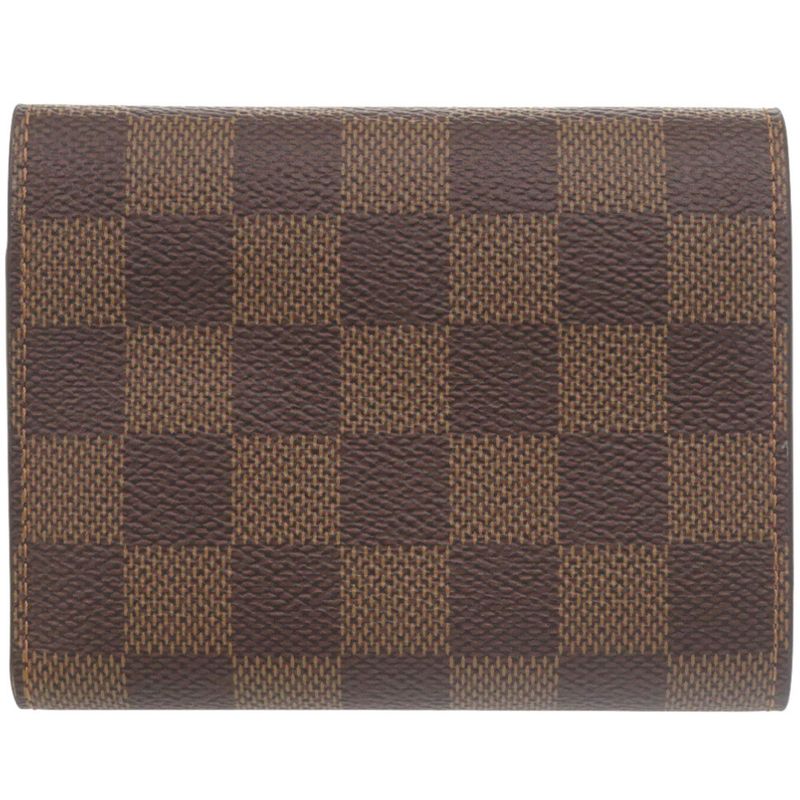 Louis Vuitton Portefeuille Victorine Damier N41659 IC Tag Red Brown Trifold