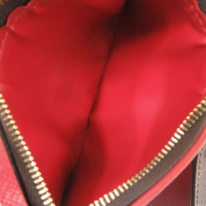 Louis Vuitton Portefeuille Victorine Damier N41659 IC Tag Red Brown Trifold