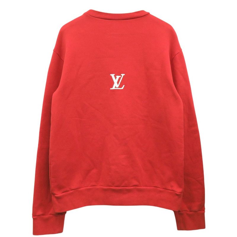 Louis Vuitton Rockers Print Crew-neck Sweatshirt Rm221 IHN Hmy96w Cotton Red LV