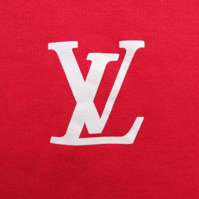 Louis Vuitton Rockers Print Crew-neck Sweatshirt Rm221 IHN Hmy96w Cotton Red LV