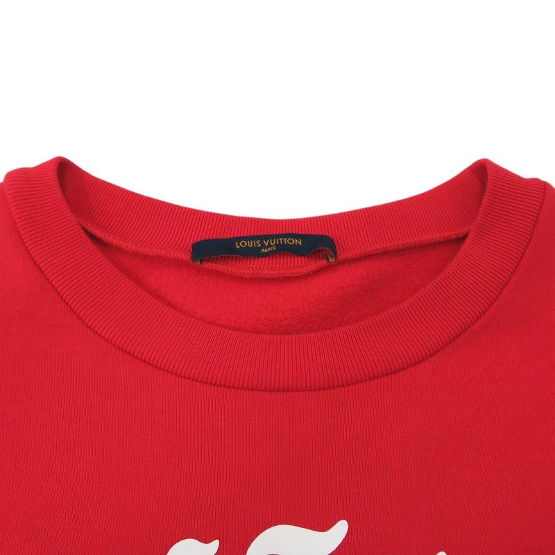 Louis Vuitton Rockers Print Crew-neck Sweatshirt Rm221 IHN Hmy96w Cotton Red LV