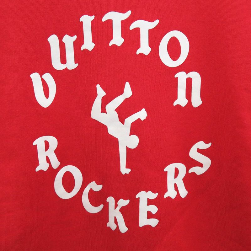Louis Vuitton Rockers Print Crew-neck Sweatshirt Rm221 IHN Hmy96w Cotton Red LV