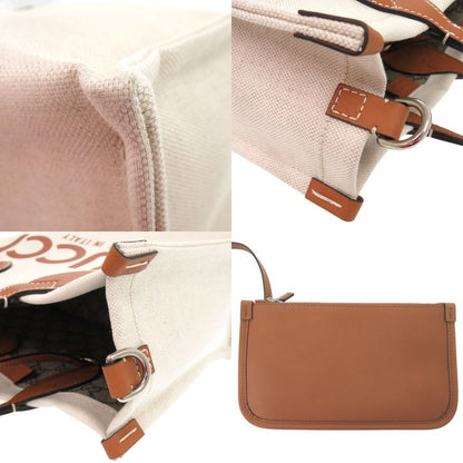 GUCCI Print Medium Tote 772144 2way Canvas Leather Beige 0852 GUCCI