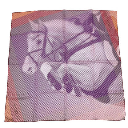 Limited Edition HERMES Scarf Silk Carre 90 Le Saut H Multicolor - Box Included