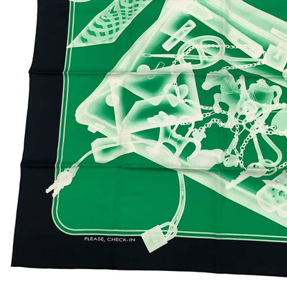 HERMES Silk Scarf Carre 90 Please Check IN Green Box Included