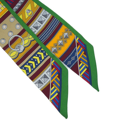 HERMES Colliers De Chiens Colliers De Chiens Twilly Scarf 100% Silk