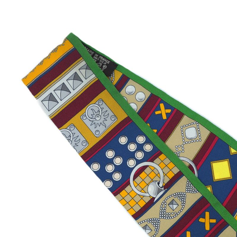HERMES Colliers De Chiens Colliers De Chiens Twilly Scarf 100% Silk