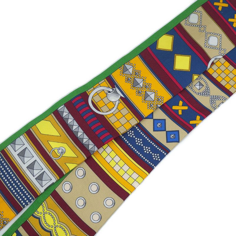 HERMES Colliers De Chiens Colliers De Chiens Twilly Scarf 100% Silk