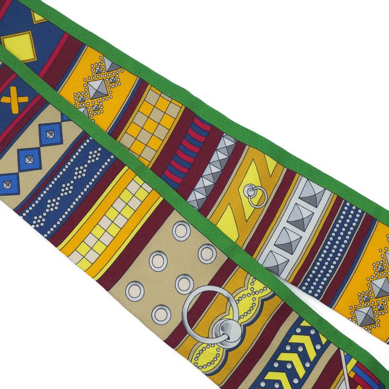 HERMES Colliers De Chiens Colliers De Chiens Twilly Scarf 100% Silk
