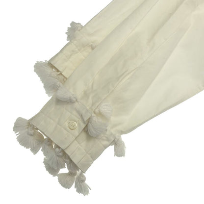LOEWE Tassel Fringe Band Collar-shirt S2199082gh White 42