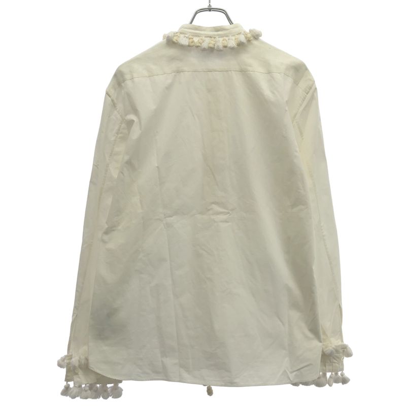 LOEWE Tassel Fringe Band Collar-shirt S2199082gh White 42