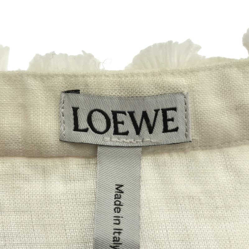 LOEWE Tassel Fringe Band Collar-shirt S2199082gh White 42