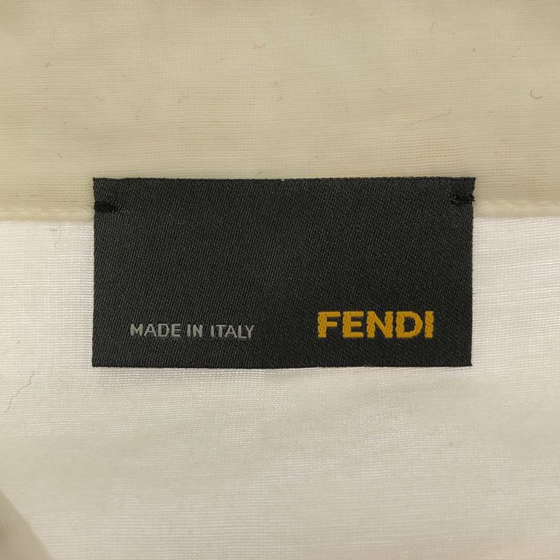 FENDI Center Frill Shirt Fs6018 White 44