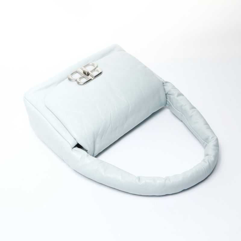 Balenciaga Shoulder Bag Monaco Leather Light Blue