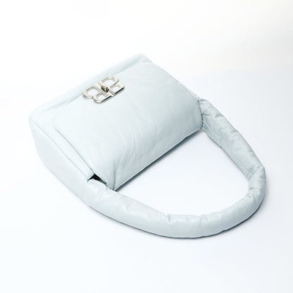 Balenciaga Shoulder Bag Monaco Leather Light Blue