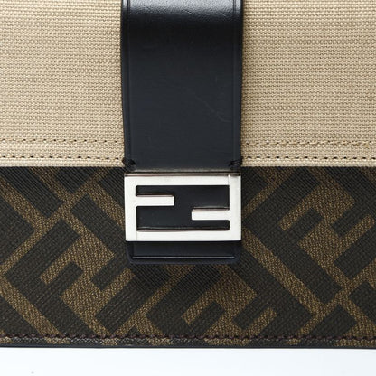 Fendi Shoulder Bag Baguette Slim Zucca Pattern Canvas