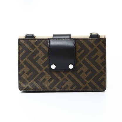 Fendi Shoulder Bag Baguette Slim Zucca Pattern Canvas