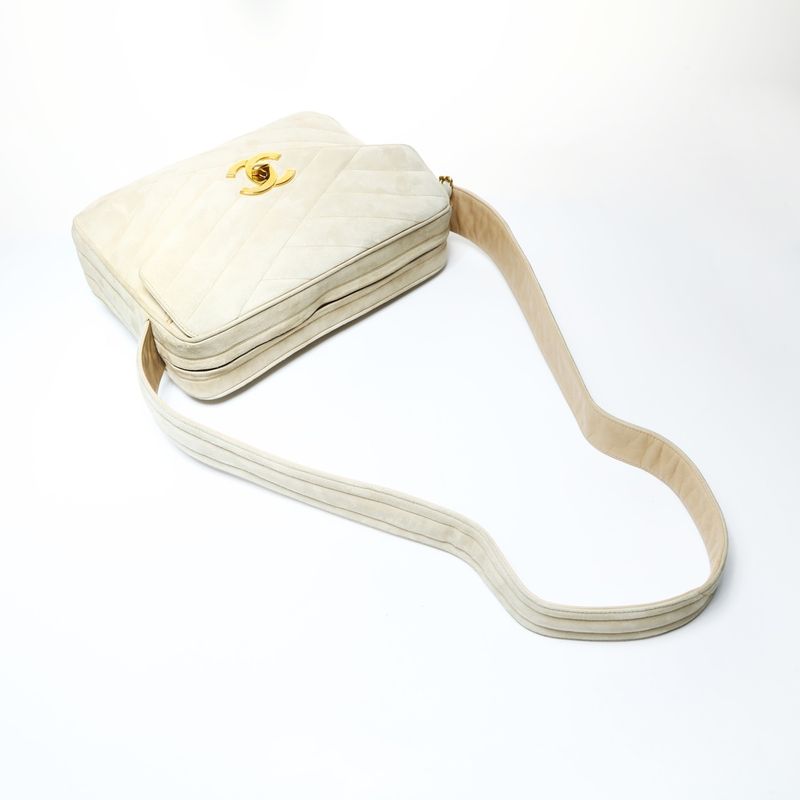 Chanel Shoulder Bag CC Logo Suede Tassel