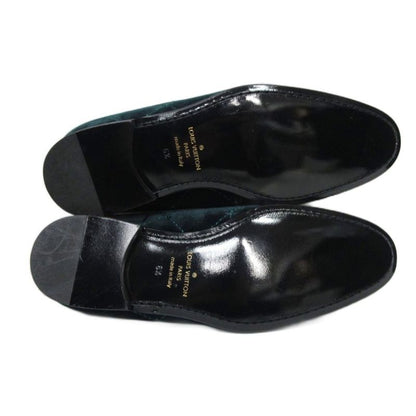 Louis Vuitton Auteuil Line Opera Shoes Loafers LV Logo Velvet Dress Shoes 6.5