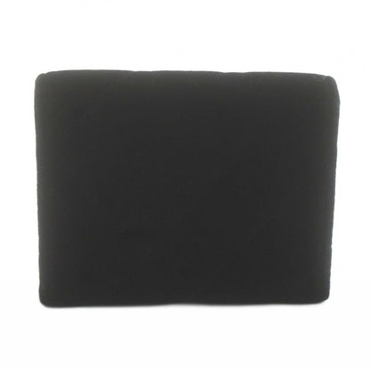CHANEL Matelasse Coco Mark Velvet Coin Case Bifold Wallet No 31 Black KU - OH