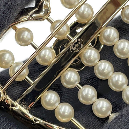 Chanel Brooch CC Logo Heart Rhinestone Faux Pearl