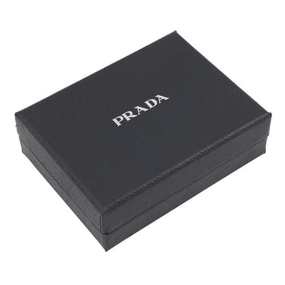 Prada Trifold Wallet Logo Leather White