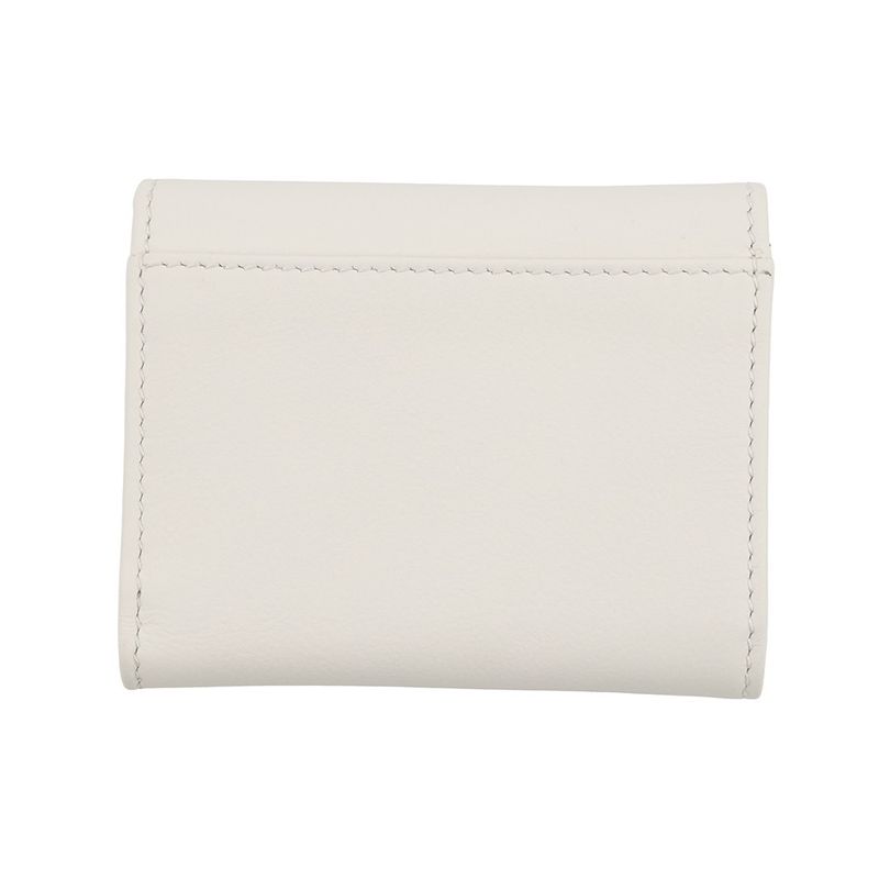 Prada Trifold Wallet Logo Leather White