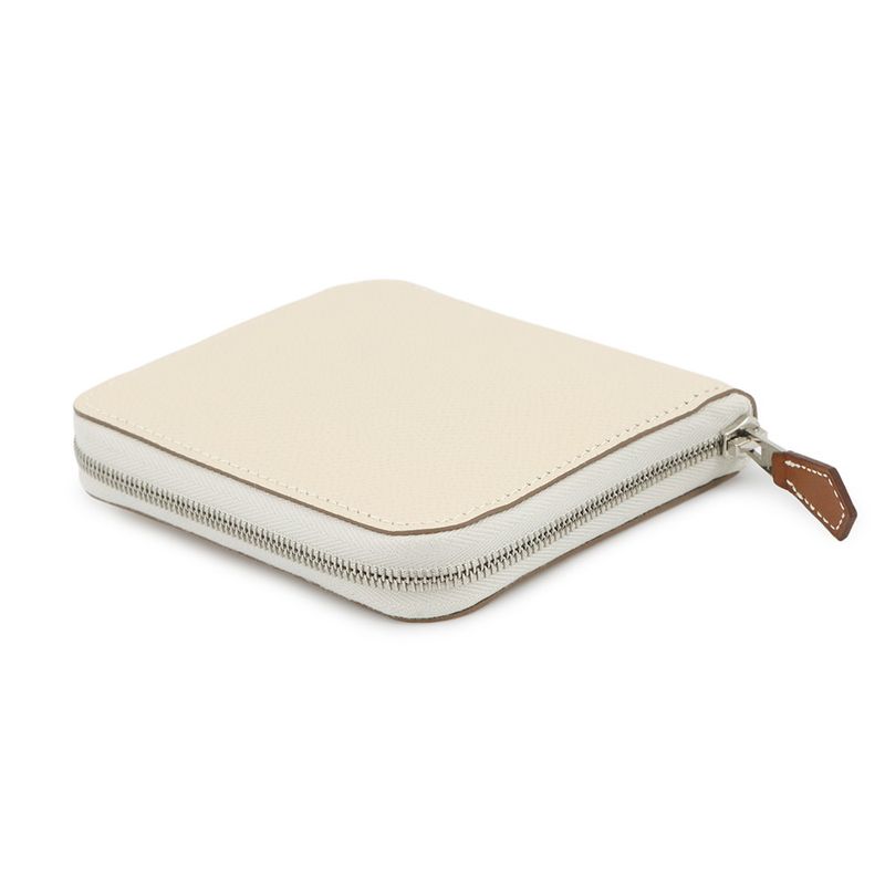 Hermes Coin Case Azap Compact Silk in Cles Silver Epsom